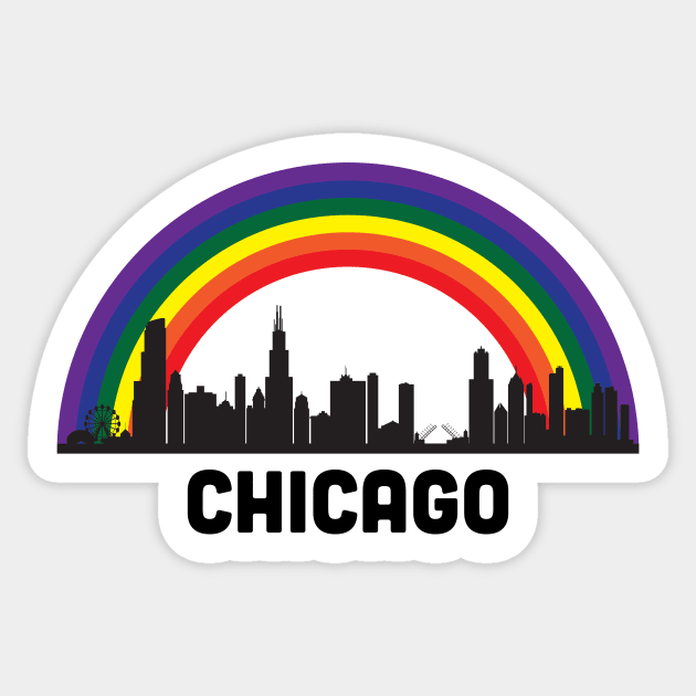 Chicago Pride Sticker by lavenderhearts